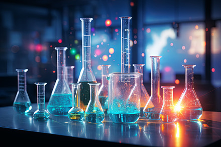 Lab chemistry or science research an, an Abstract Photo by Pixeness