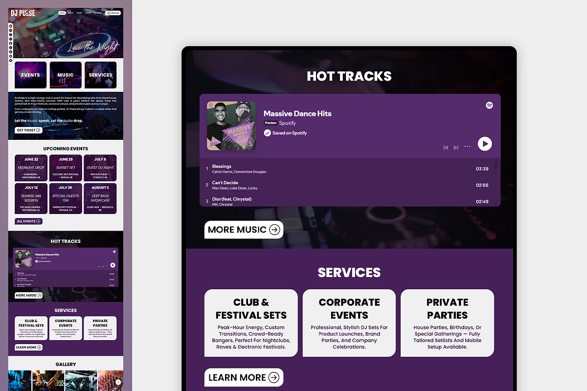 DJ & Disco Website Template, a Wix Template by Kitteeh (Photo 16 of 21)