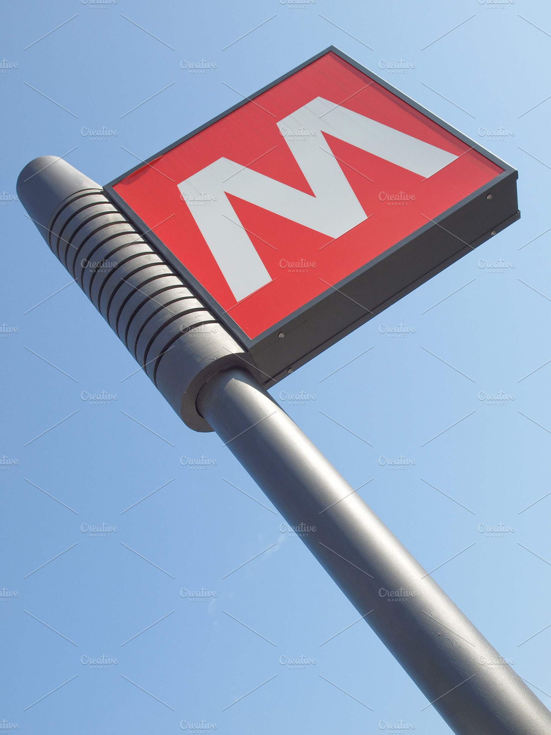 Subway sign featuring sign, subway, and metro