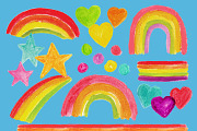 Hand-painted Watercolor Rainbows, an Illustration by Sandra Jones Art (Thumbnail 2 of 2)