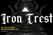 IronCrest - A Blackletter Font, a Blackletter Font by GearShift (Thumbnail 1 of 4)