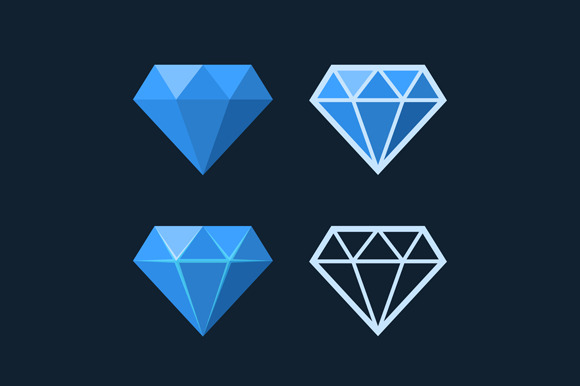 Diamond Icons Set