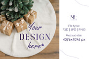 Christmas Tree Skirt Mockup, a Household Mockup by Mie Mockup Studio (Thumbnail 8 of 8)