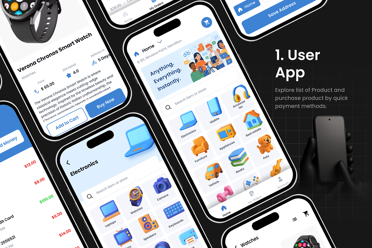 2 Apps | eCommerce App | DeliShop, an UI Kit Template by Opus LabWorks (Photo 9 of 10)
