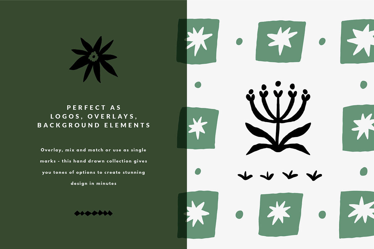 207 FOLK TROPICAL SHAPES AND BORDERS, a Decorative Illustration by Favete Art (Photo 10 of 17)
