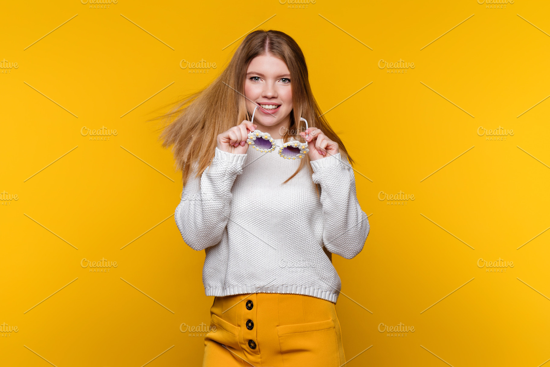 Attractive girl in white sweater, a Beauty & Fashion Photo by Elena Vagengeim