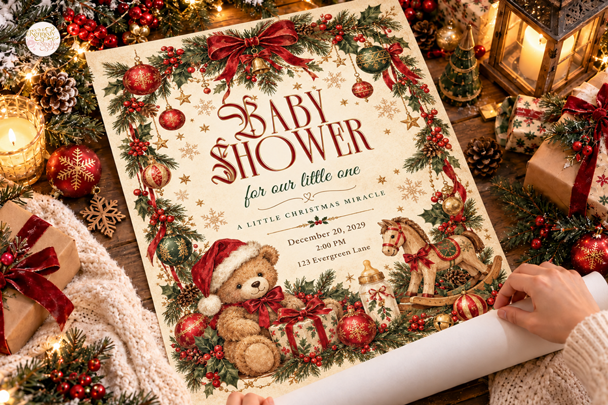 Baby Shower Welcome Canva Template, a Marketing Template by KennedyStudio (Photo 2 of 6)