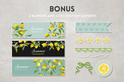 Watercolor Floral Design Set Lemons, an Illustration by Anna Studio (Thumbnail 11 of 11)