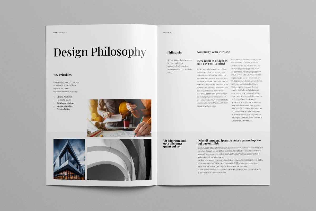 Architecture Portfolio Template, a Brochure Template by Pixelpick
