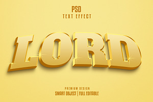 Lord Luxury Style 3d Text Effect