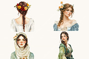Watercolor Renaissance Lady, a Person Illustration by Design Scotch (Thumbnail 5 of 8)