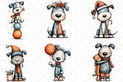 Whimsical Christmas Dogs Clipart, an Animal Illustration by Black Bird Studio (Thumbnail 5 of 6)