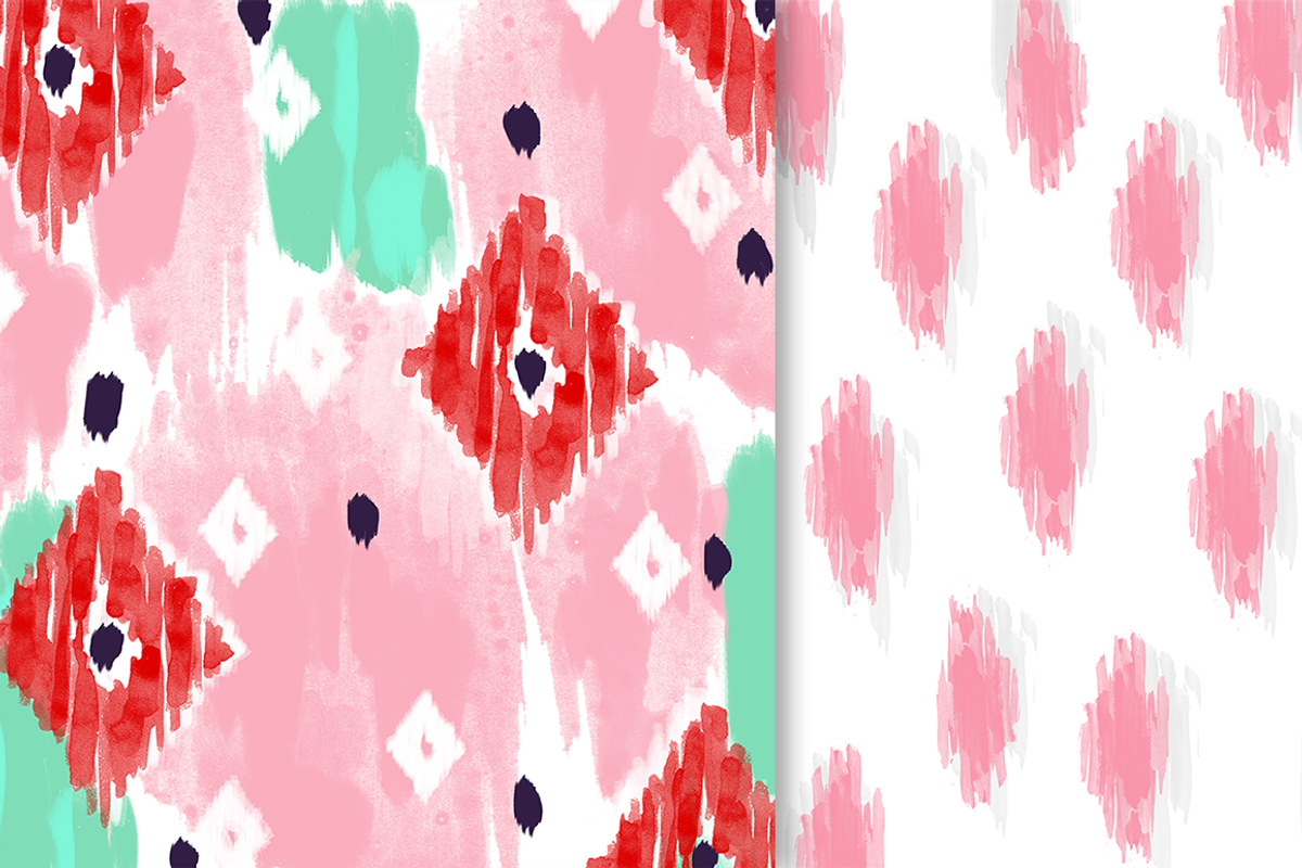 Ikat Papers & Photoshop Brushes, a Pattern Graphic by Colors on Paper (Photo 3 of 5)
