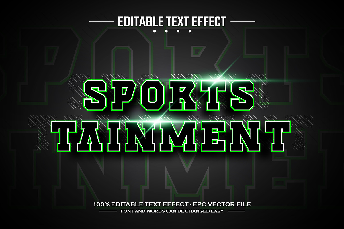 Sports tainment editable text effect, a Layer Style Add-On by nicemorning (Photo 1 of 3)