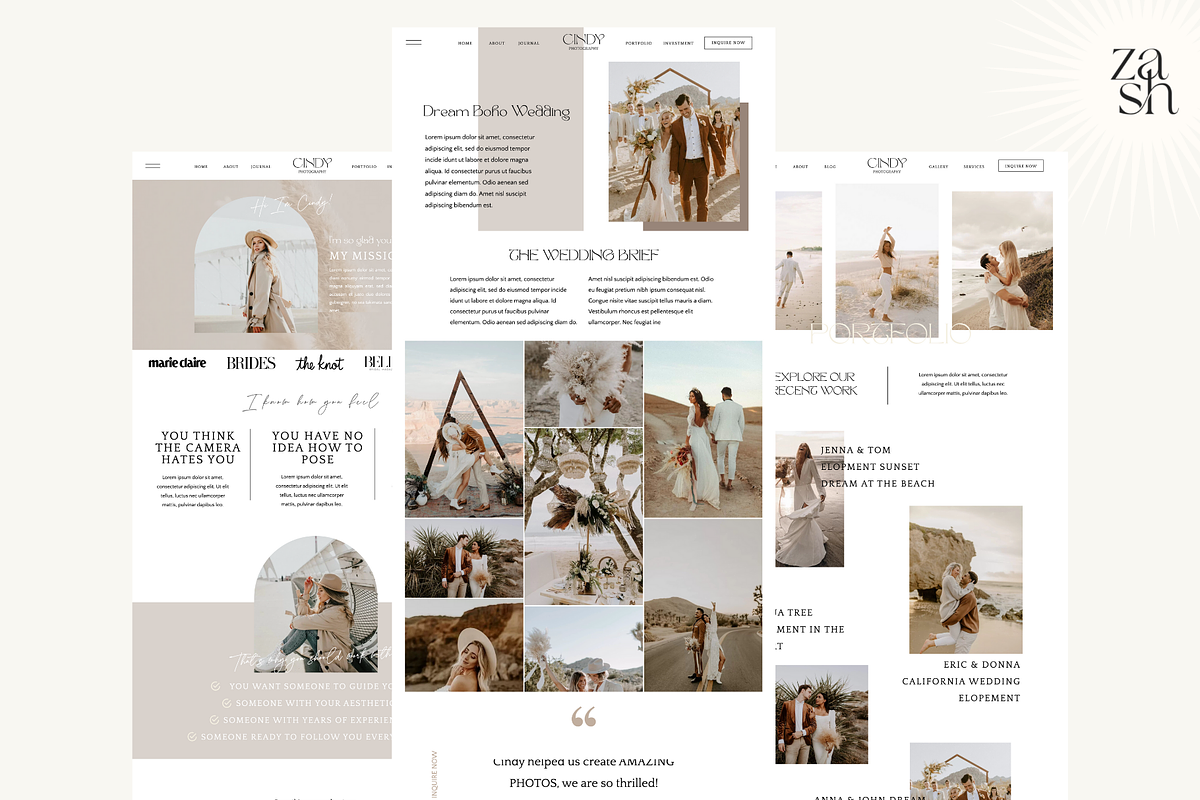Cindy - Boho Showit Website Template, a Wix Template by Studio Zash (Photo 5 of 10)