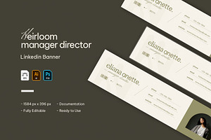 Heirloom Manager - LinkedIn Banner, a Social Media Template by VUNIRA