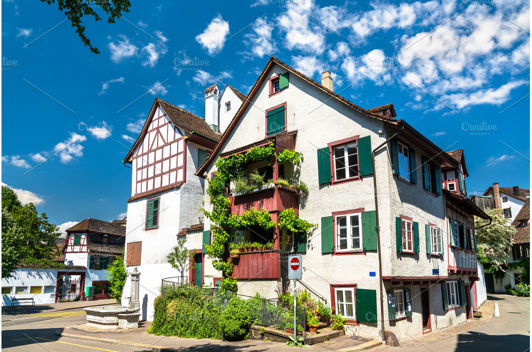 Traditional architecture of Basel in, an Architecture Photo by Leonid Andronov