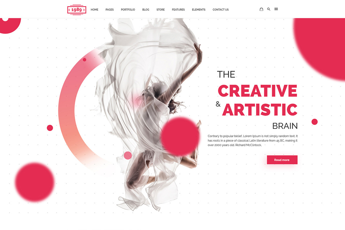 The 1989 - Modern Creative PSD, a Websites & App Template by Knighthemes (Photo 1 of 11)