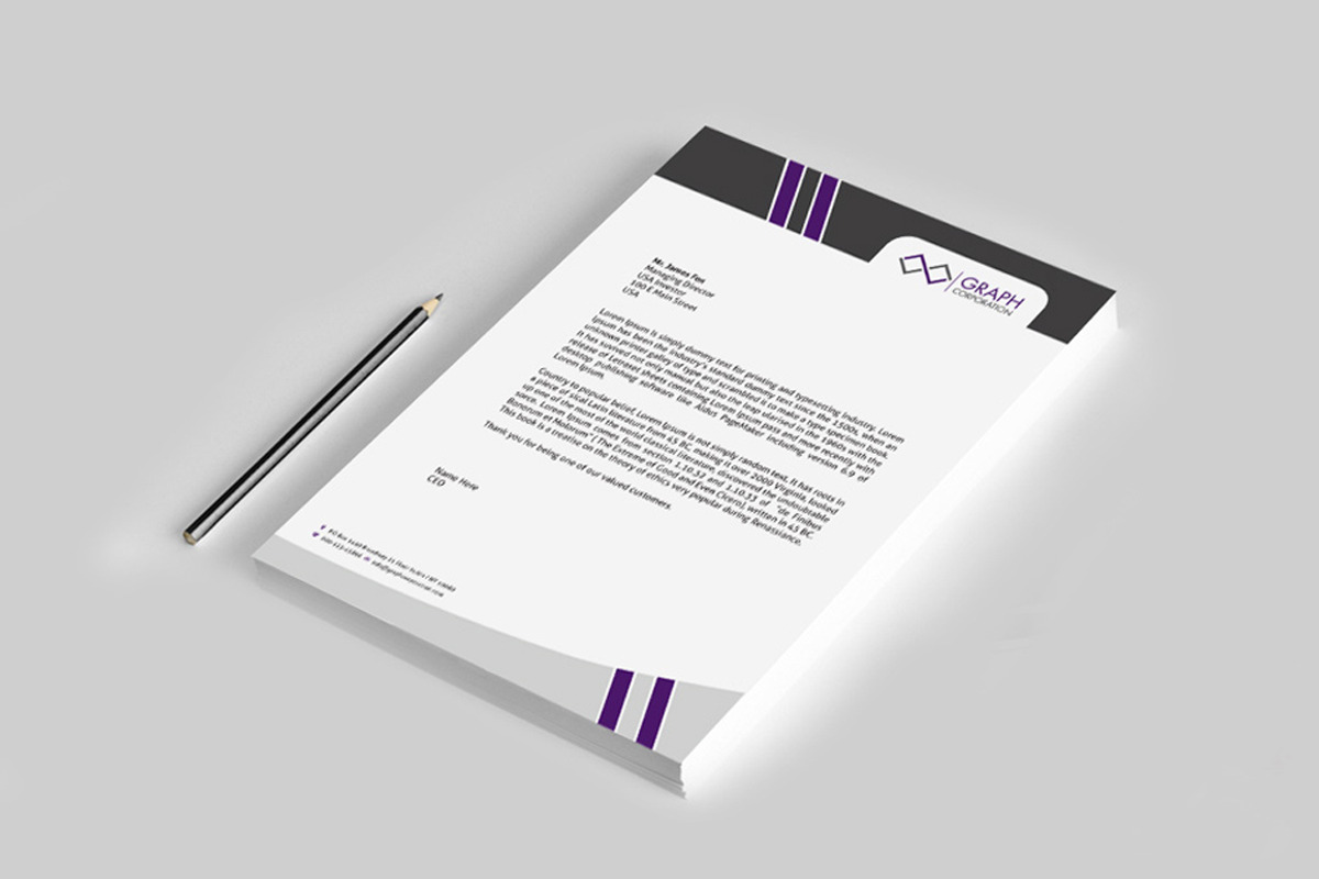 Letterhead, a Stationery Template by asimalikhan555 (Photo 4 of 6)