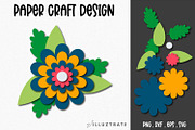 Paper Flower SVG Cut File Bundle, a Decorative Illustration by illuztrate (Thumbnail 9 of 16)