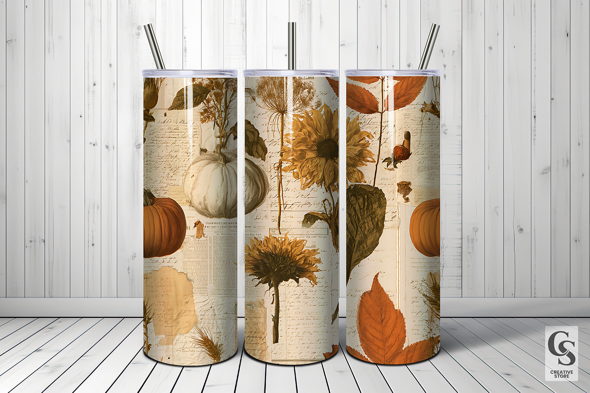 Fall Botanical Junk Journal Paper, a Pattern Graphic by Creative Store (Photo 5 of 5)
