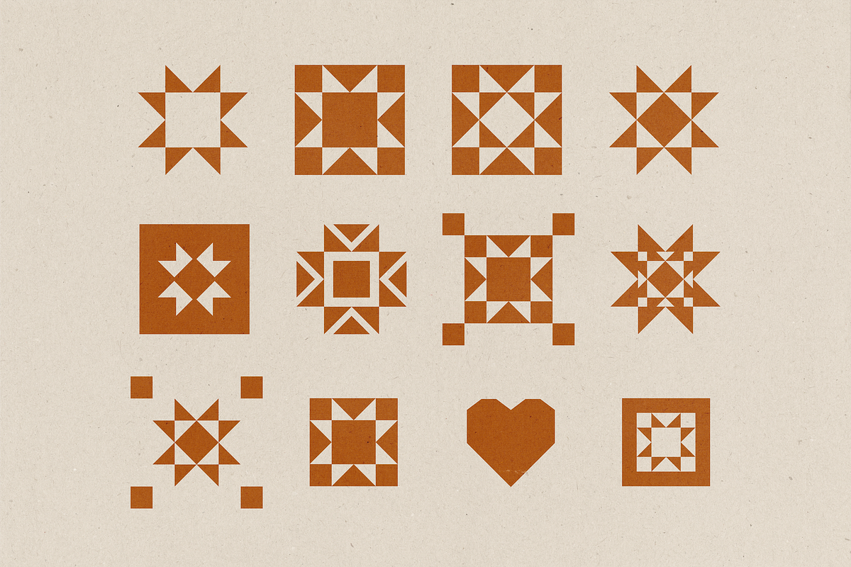 Quilt Folk - Letter & Quilt Icons, a Solid Icon by Madeline ODonoghue Design (Photo 2 of 16)