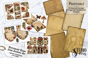 Naturalist Diary Junk Journal Kit