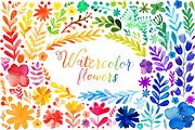 Watercolor flowers collection, a Decorative Illustration by Markovka (Thumbnail 1 of 4)