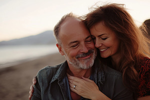 Joyful middle aged couple, a Photo by Pavel_design
