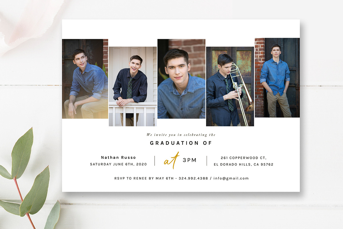 Canva Senior Graduation Photo Card, a Card Template by By Stephanie Design (Photo 6 of 7)