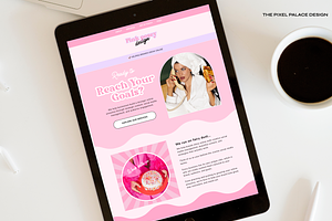 Editable Canva Website Template, a Landing Page Template by The Pixel Palace