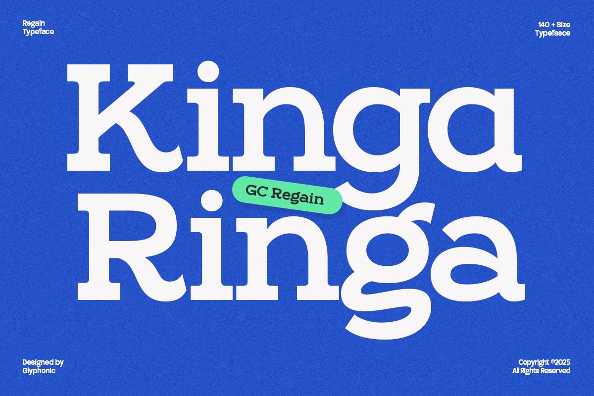 GC Regain - Display Bold Slab Serif, a Slab Serif Font by Glyphonic (Photo 5 of 15)