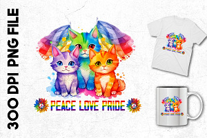 Peace, Love, Pride LGBT Graphics