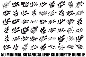 Botanical Leaf Silhouette Bundle, an Illustration by Creativeshirt