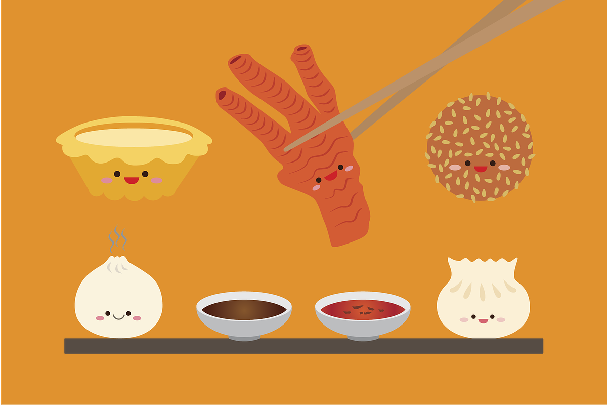 Dim Sum Vector Set, a Food Illustration by Spark Design (Photo 2 of 3)