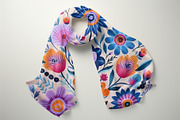 11 purple folk flower wall art print, a Decorative Illustration by ARTOZEN DIGITAL (Thumbnail 4 of 11)