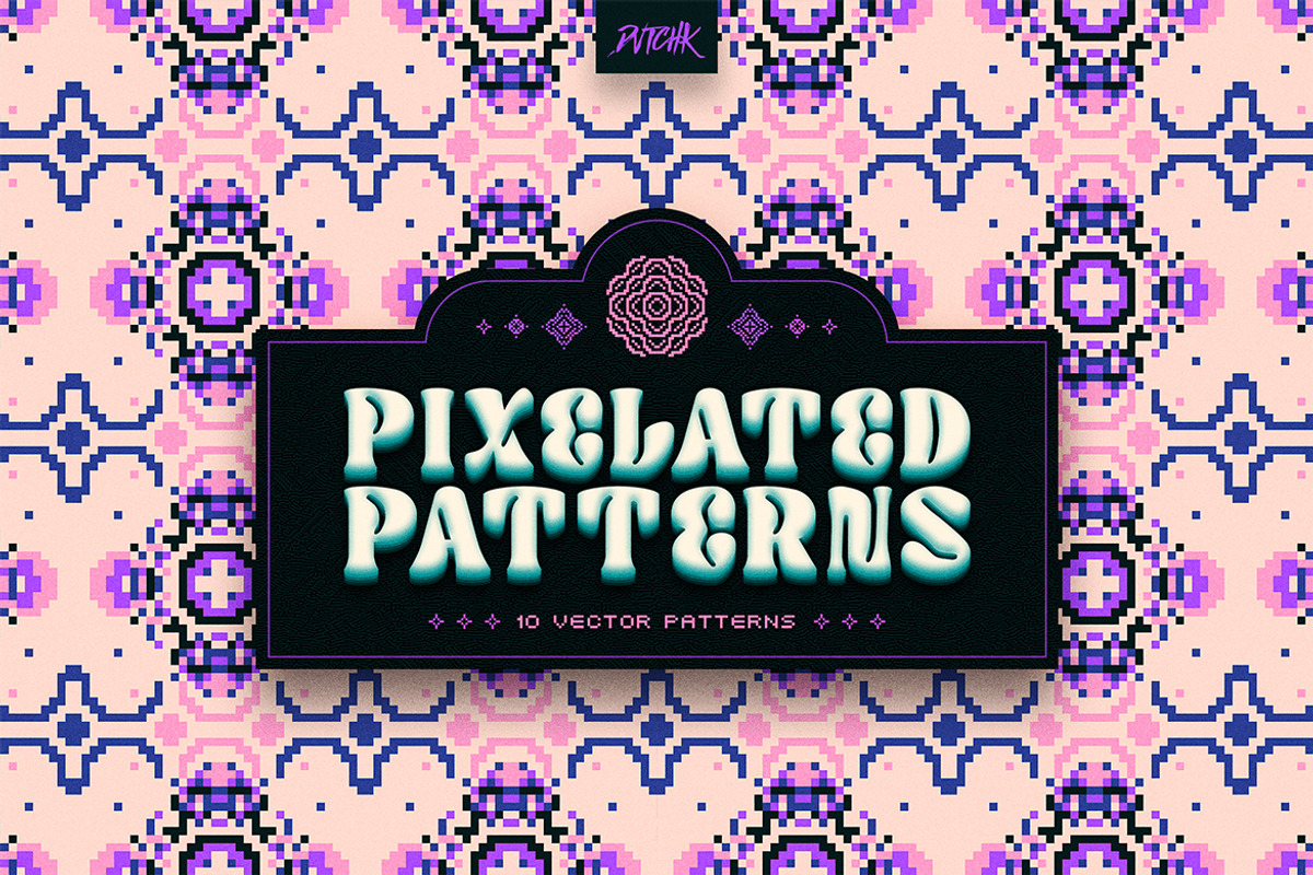 Pixel Mosaic Patterns | Vol. 08, a Pattern Graphic by dvtchk (Photo 3 of 10)