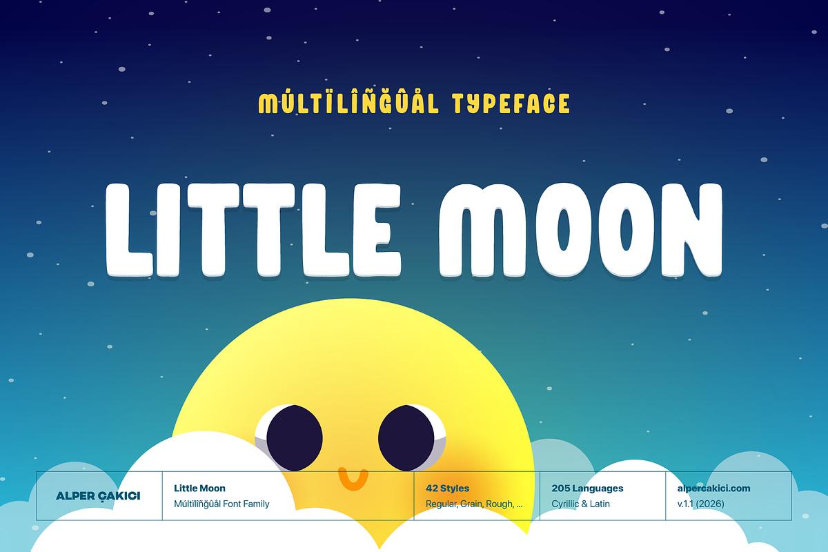 Little Moon Playful Typeface, a Handwritten Font by alpercakici (Photo 1 of 9)