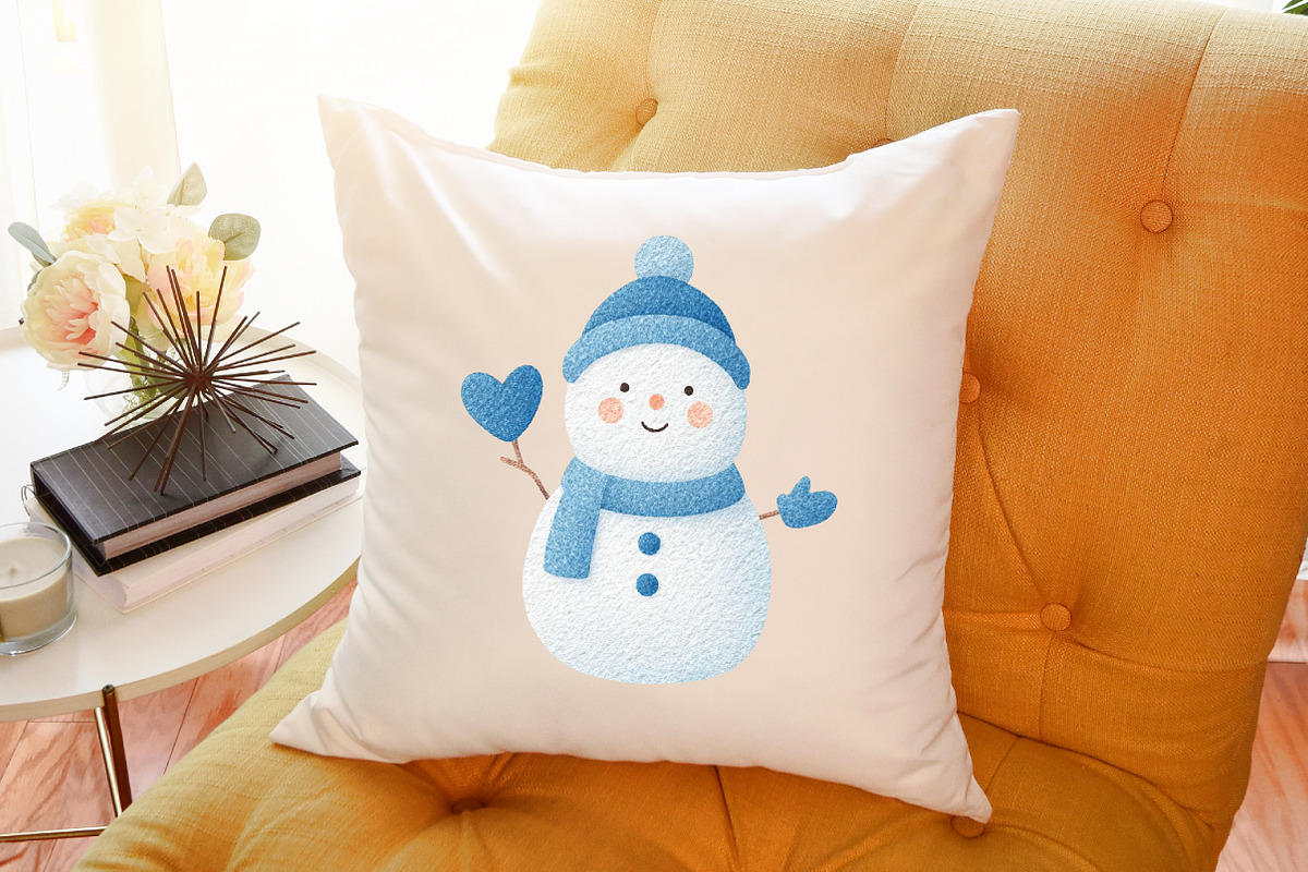 Christmas Winter Blue Snowman Clipar, an Illustration by Sublimation Artist (Photo 6 of 6)