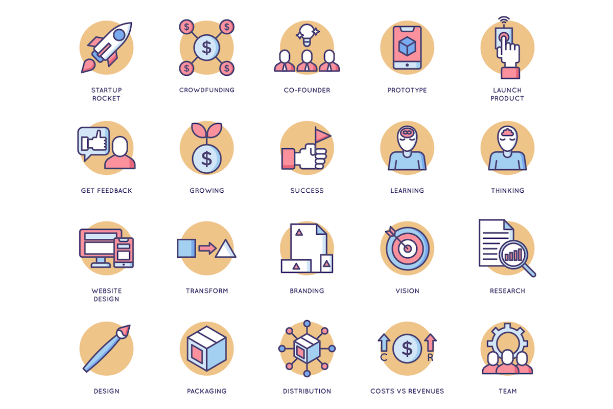 89 Startup Icons - Rounded, an Outline Icon by Flat Icons