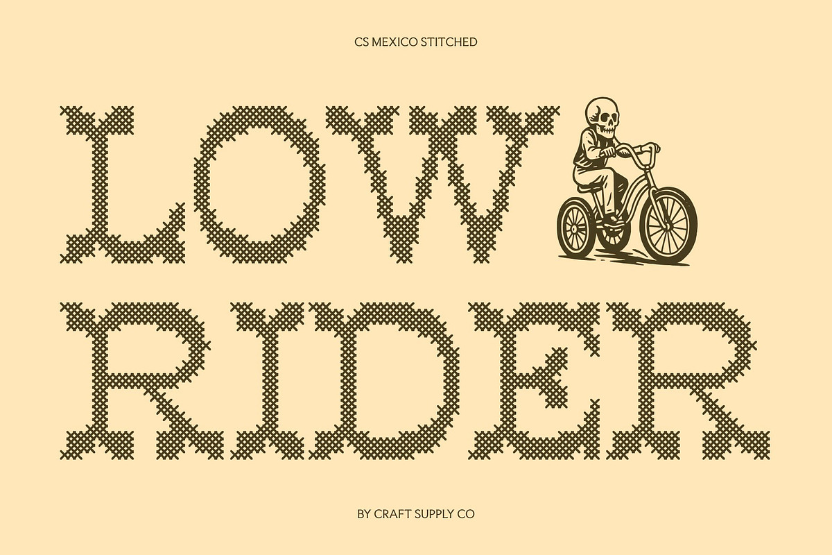 CS Mexico Stitched, a Serif Font by Craft Supply Co. (Photo 2 of 8)