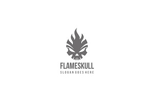 Flame Skull Logo