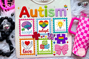 Faux Yarn Autism Awareness Coquette, an Illustration by CreationArt (Thumbnail 1 of 6)