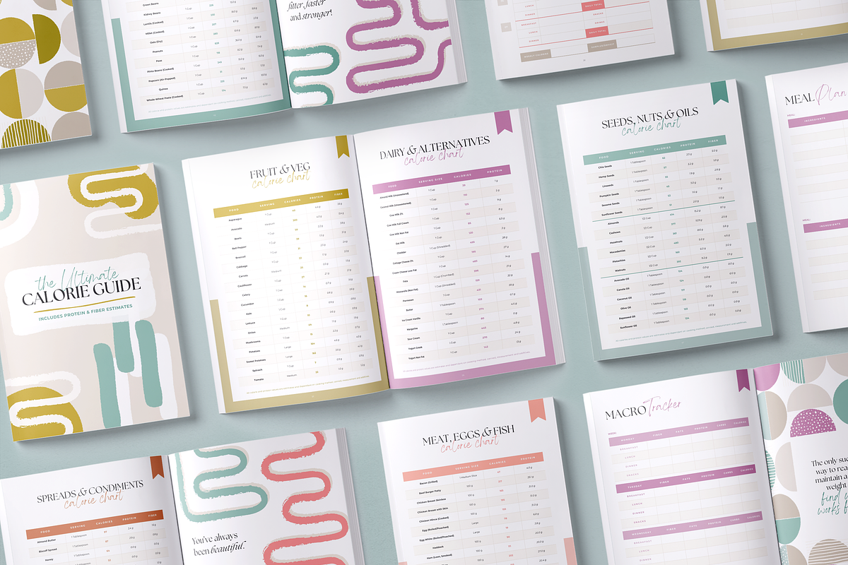 Food Calorie Chart Macro Guide, a Magazine Template by Marigold Studios (Photo 5 of 9)