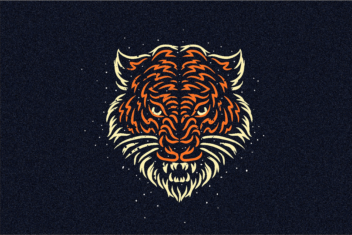 Head of Wild Beast - SVG,Vector,PNG, an Animal Illustration by Ben studio (Photo 2 of 13)