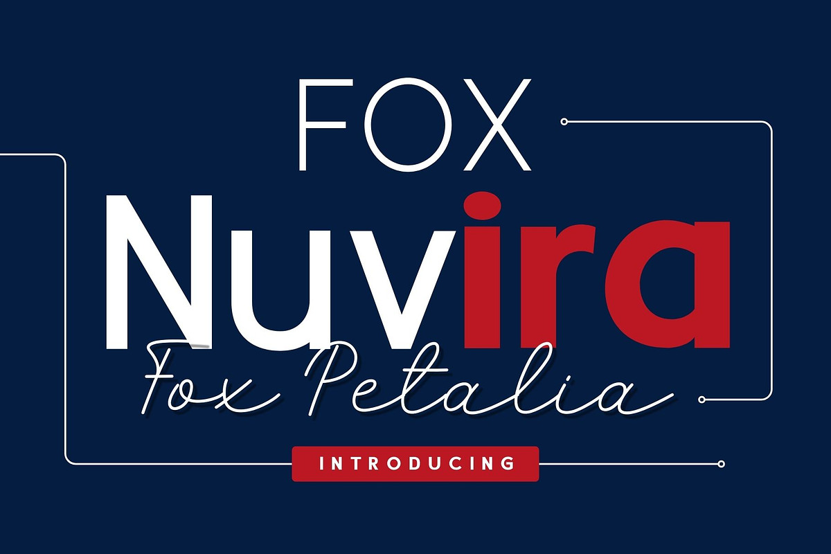 Fox Nuvira & Fox Petalia Font Duo, a Sans Serif Font by Fox7 By Rattana (Photo 1 of 13)