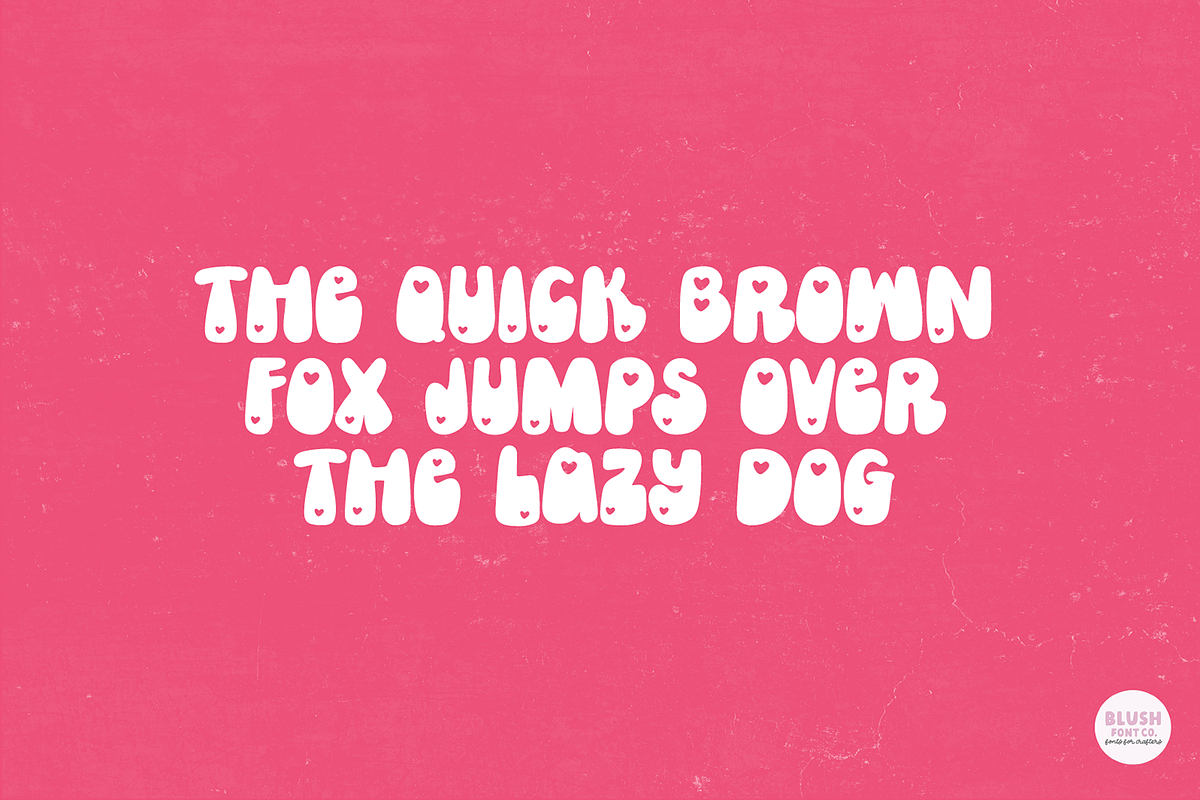 LOVERS HEARTS a Retro Valentine Font, a Font by Blush Font Co. (Photo 5 of 9)