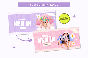 Purple Shopify Website Banners