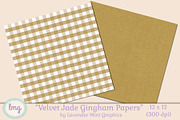 Velvet Jade Gingham Papers, a Pattern Graphic by Lavender Mint Graphics (Thumbnail 5 of 7)