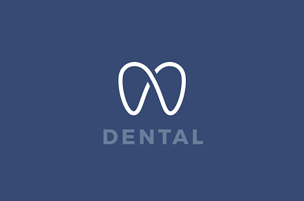 Modern minimal dentist logo design.